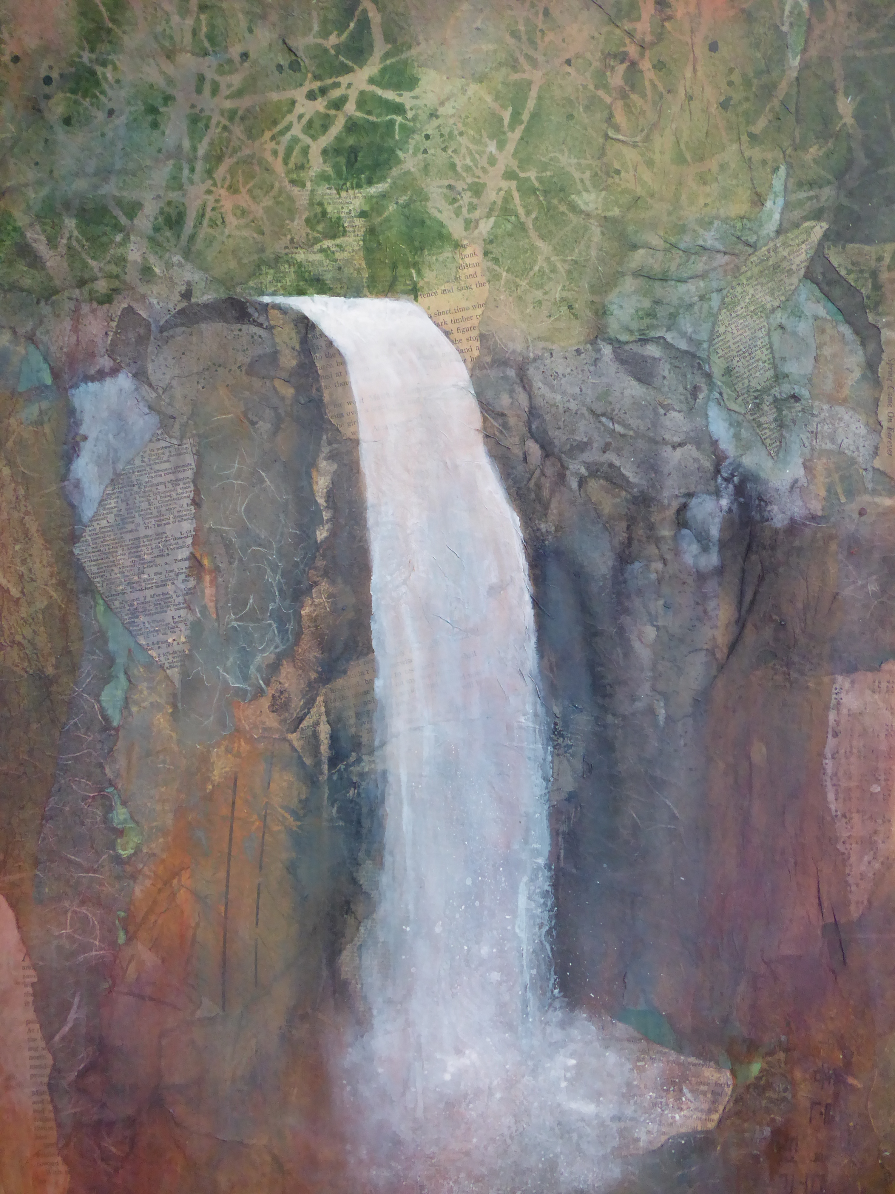 Salt Creek Falls III mixed media